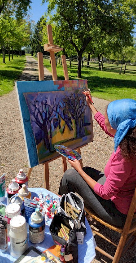 Sophie: peinture en plein air